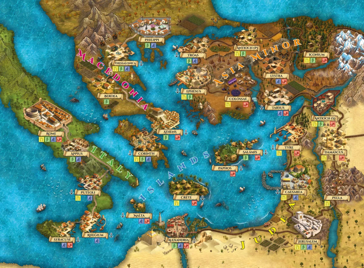 Missionary game board artwork.