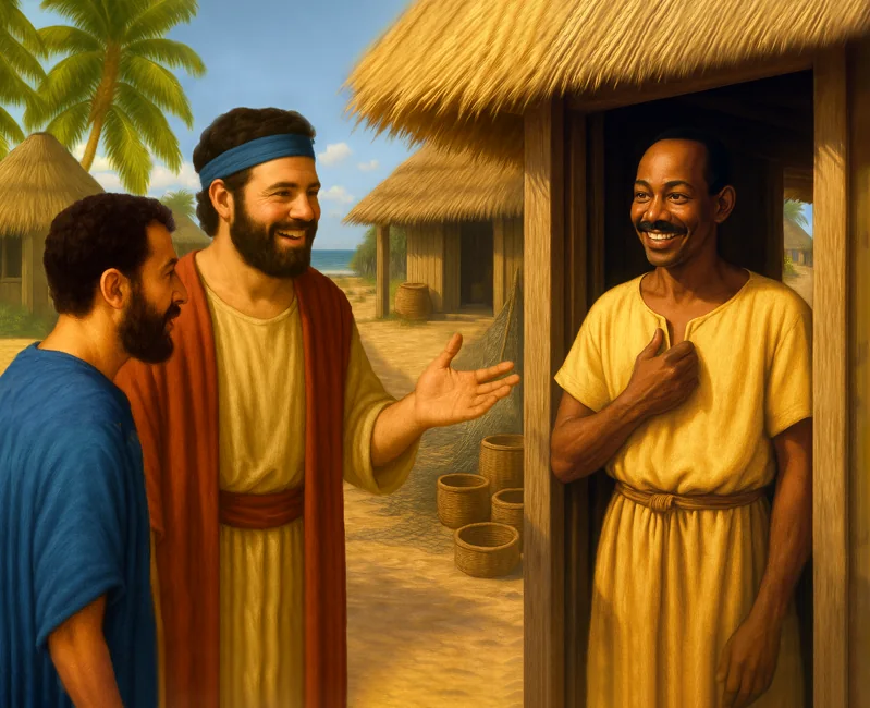 Preaching in the islands artwork from Missionary.